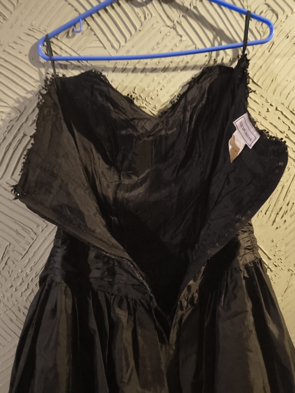 Vintage Scott McClintock Black Strapless Dress